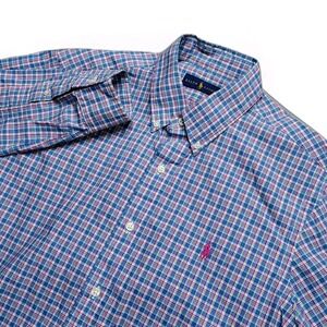 Ralph Lauren Men's Plaid Button Down Shirt Long Sleeve Pink Blue Green Size M